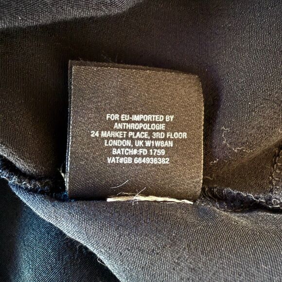 NWT Anthropologie Elevenses Lace-Trimmed Romper 3/4 Sleeves V-Neck in Black Sz M - Picture 10 of 15